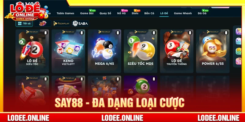 SAY88 với nhiều kèo cược tỷ lệ trả thưởng hấp dẫn